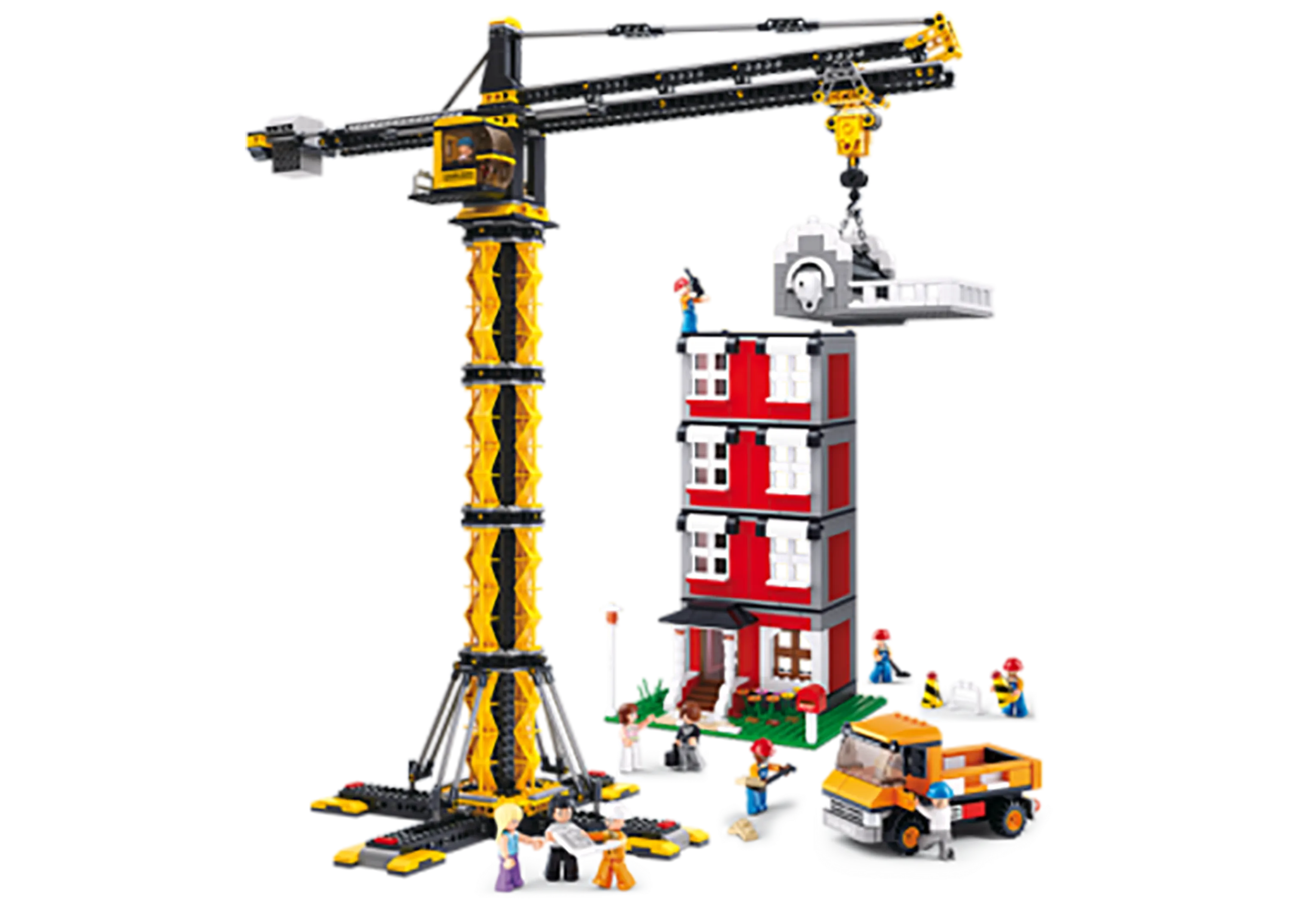Tower Crane Construction Building Brick Kit (1461 Pcs)