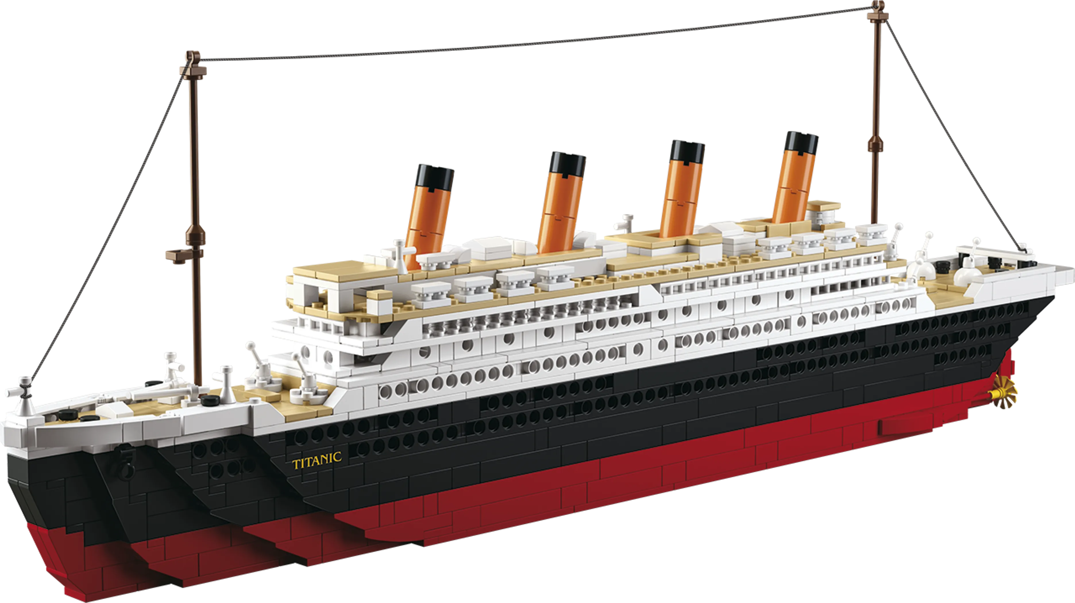 Titanic (Large Model) Building Brick Kit with Jack and Rose Figures (1012 Pcs)