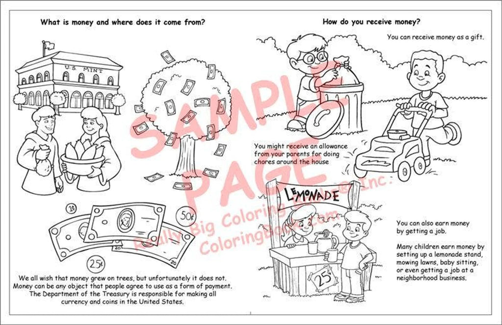 Kid's Book of Finance LapTop Coloring Book