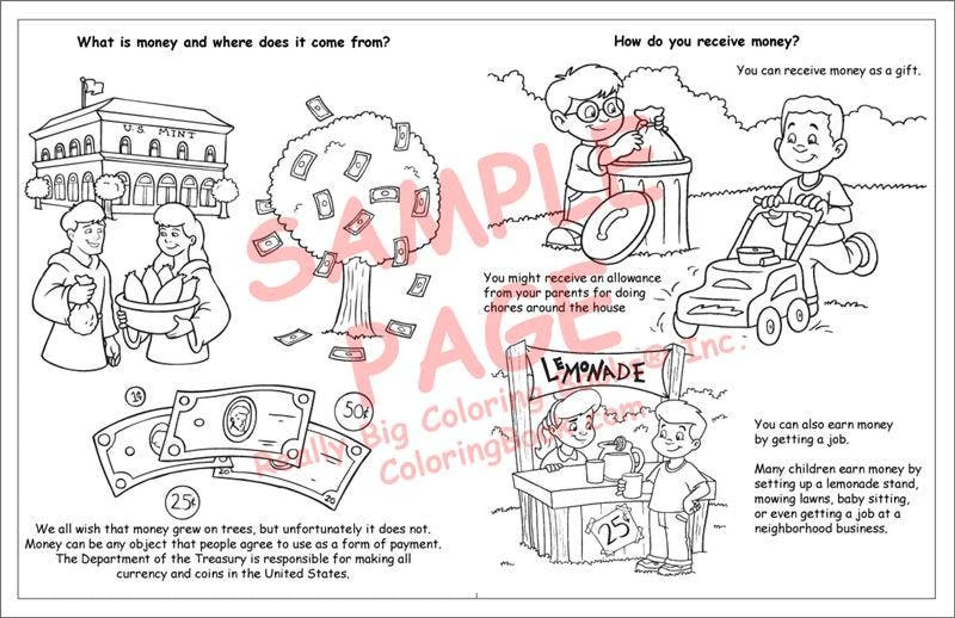 Kid's Book of Finance LapTop Coloring Book