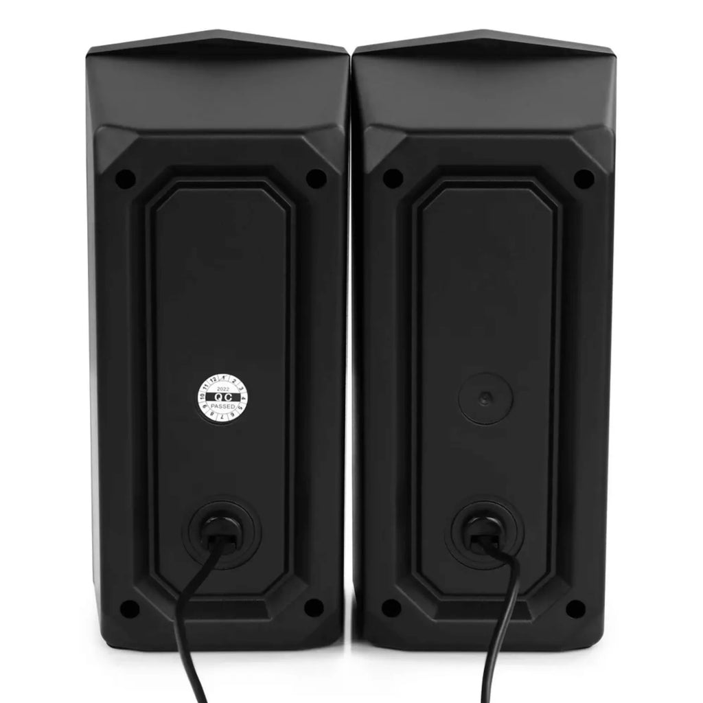 Dual 2.0 Computer Gaming Speakers with LED RGB Lights