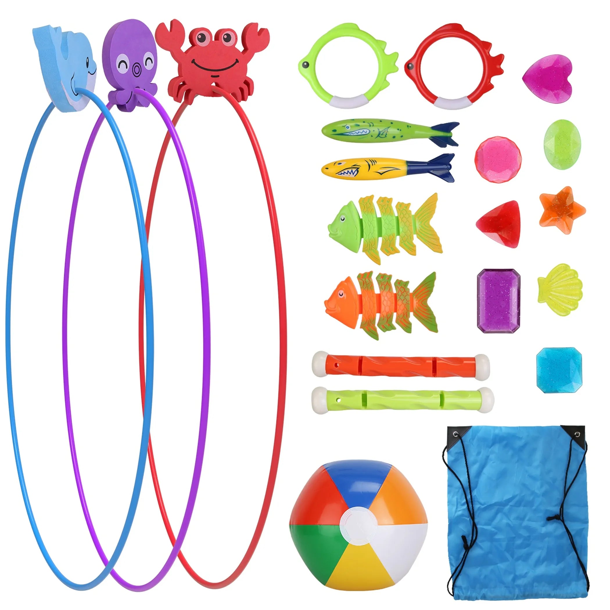 24Pcs Diving Toys Swimming Pool
