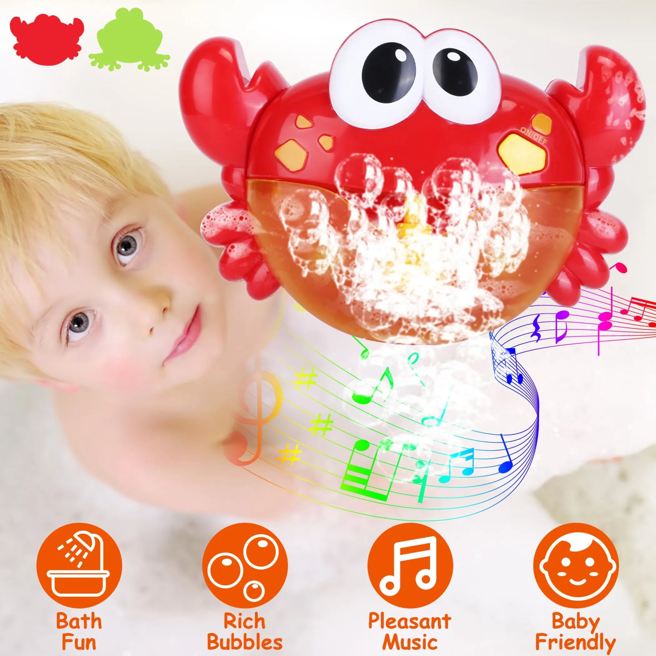 Frog Musical Bubble Bath Maker Baby Bath Toys