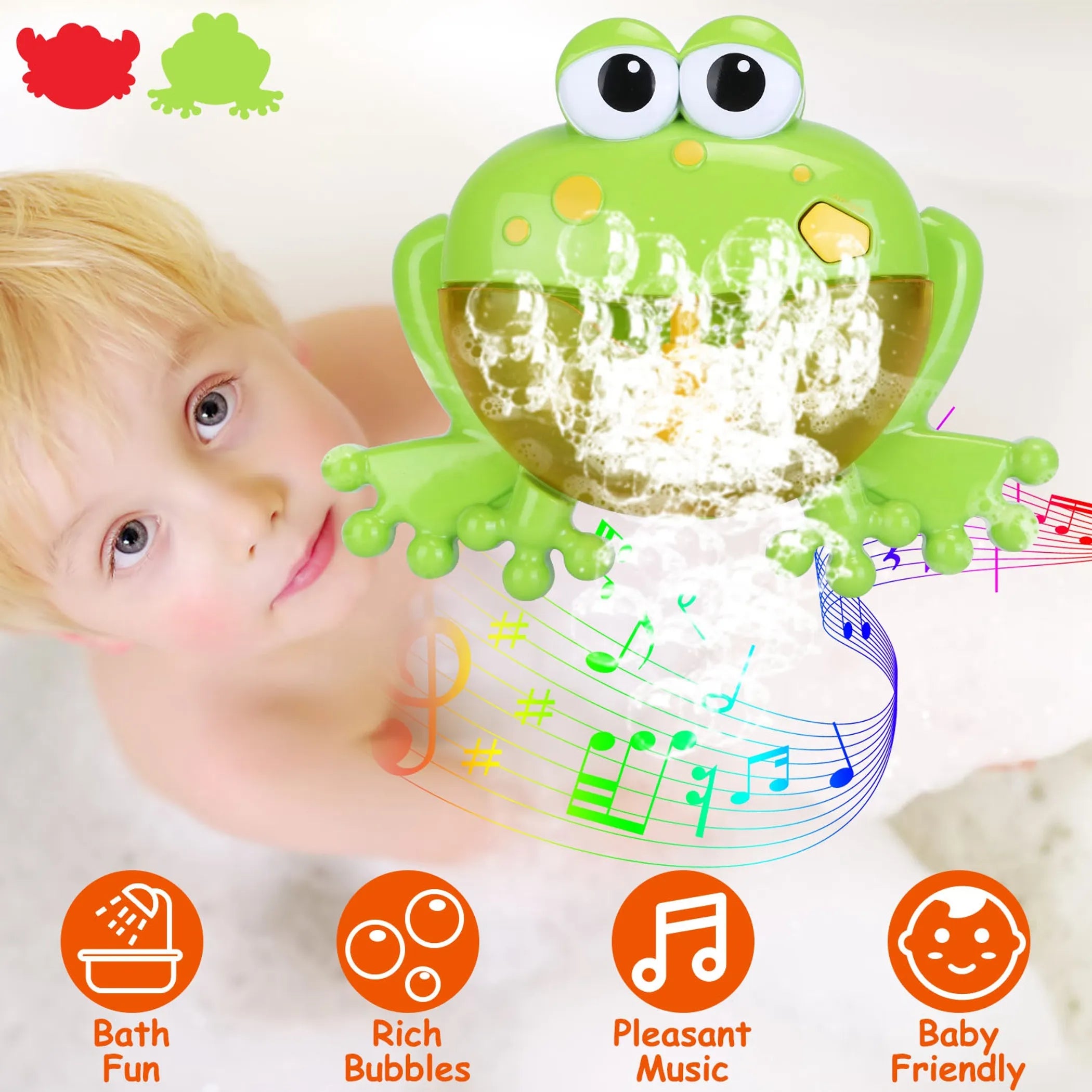 Frog Musical Bubble Bath Maker Baby Bath