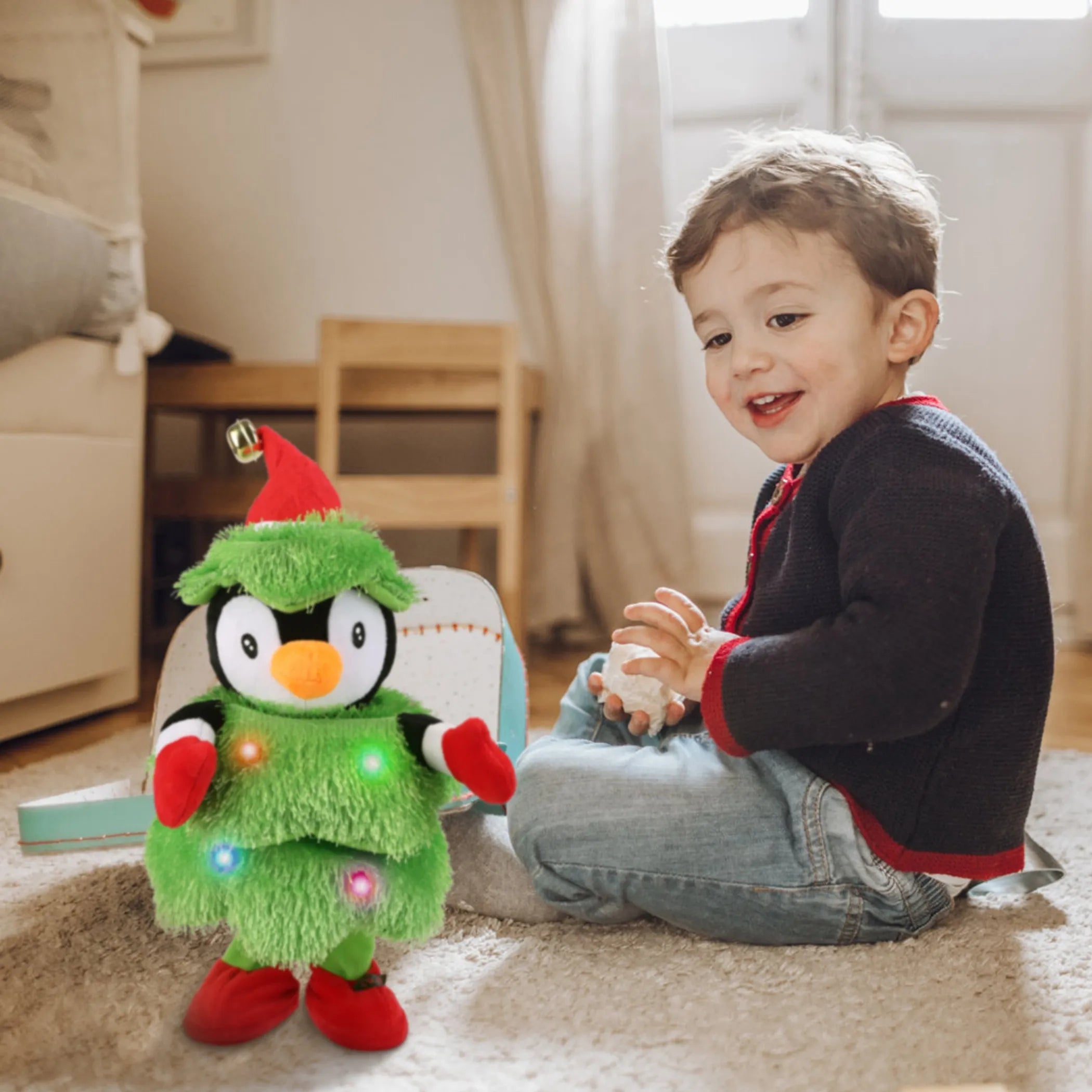 Electric Dancing Singing Plush Toy Twisting Penguin Toy