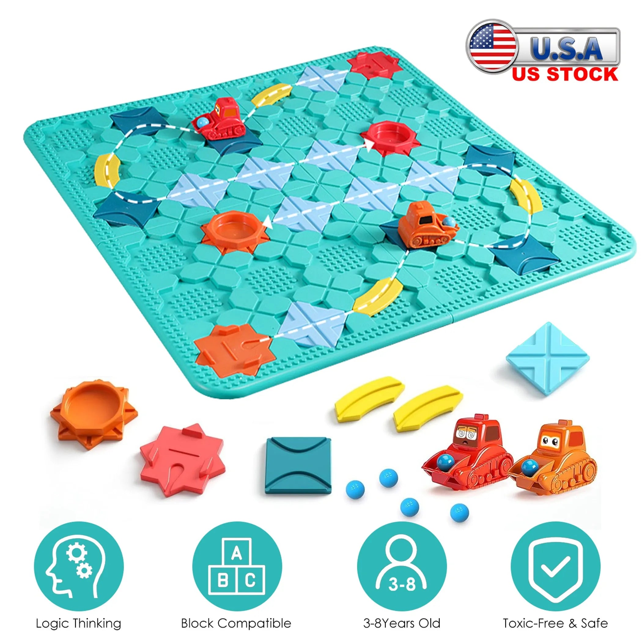 Kids Logical Road Builder Toy Brain Teasers Puzzles