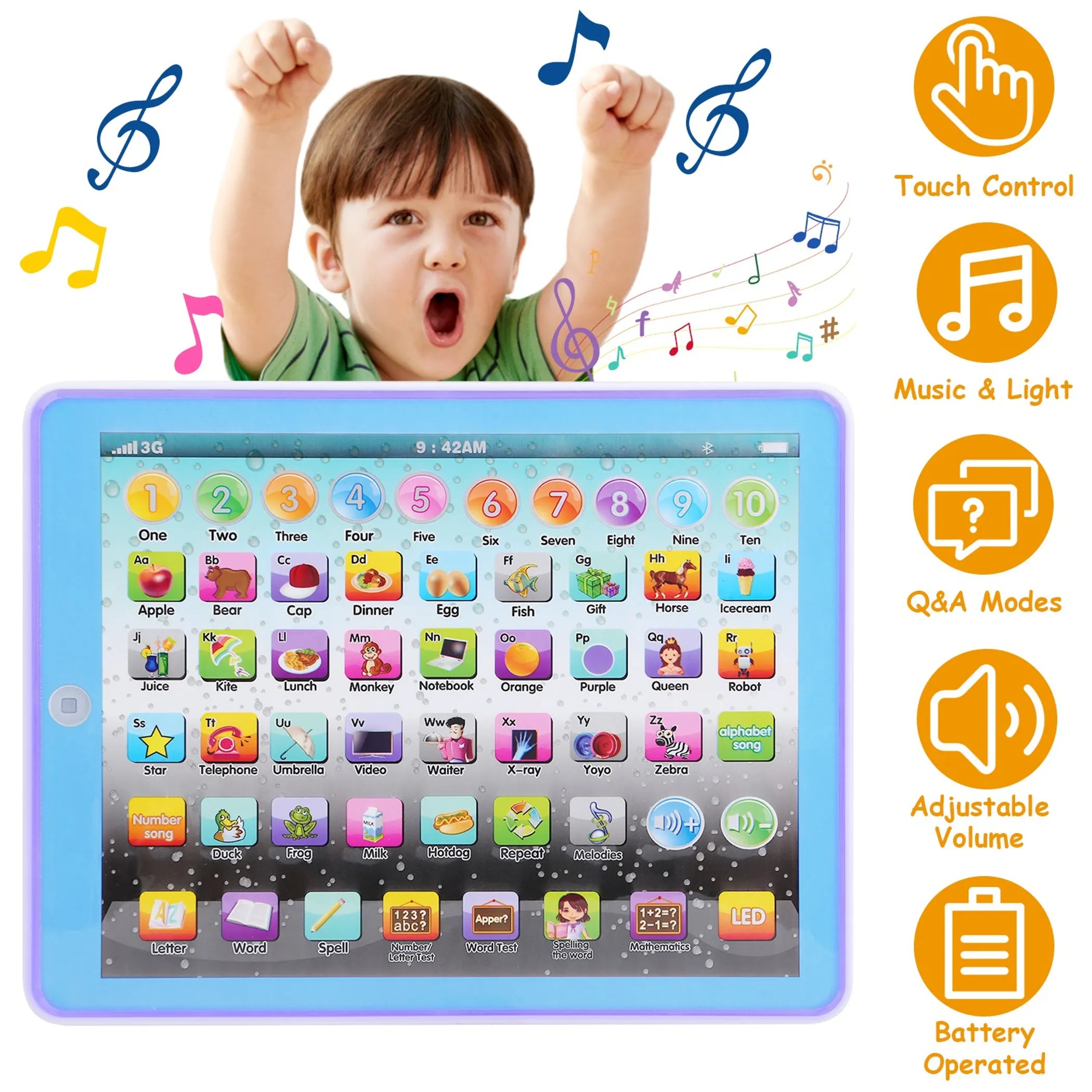 Kid Baby Toddler Tablet Toy Educational Learning Study Tablet Pad