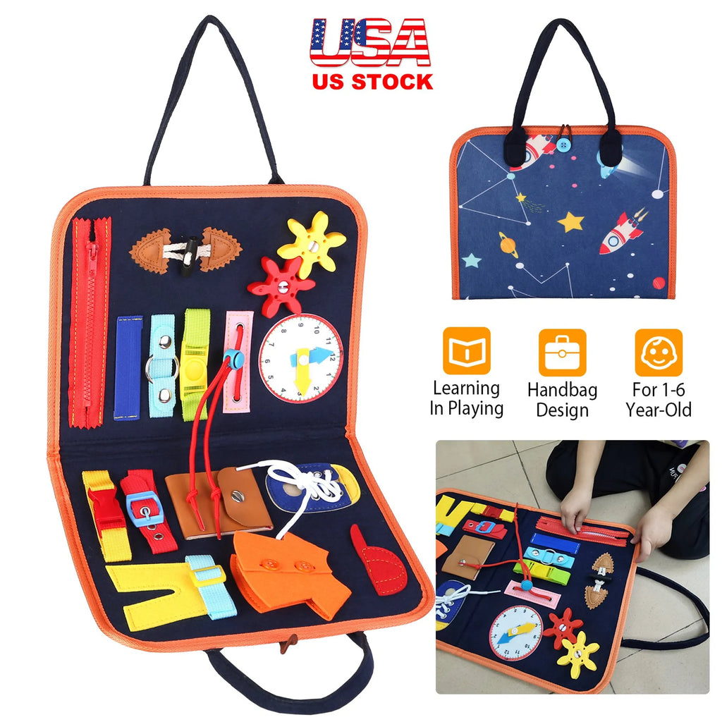 Kids Busy Board Sensory Activity Board Preschool
