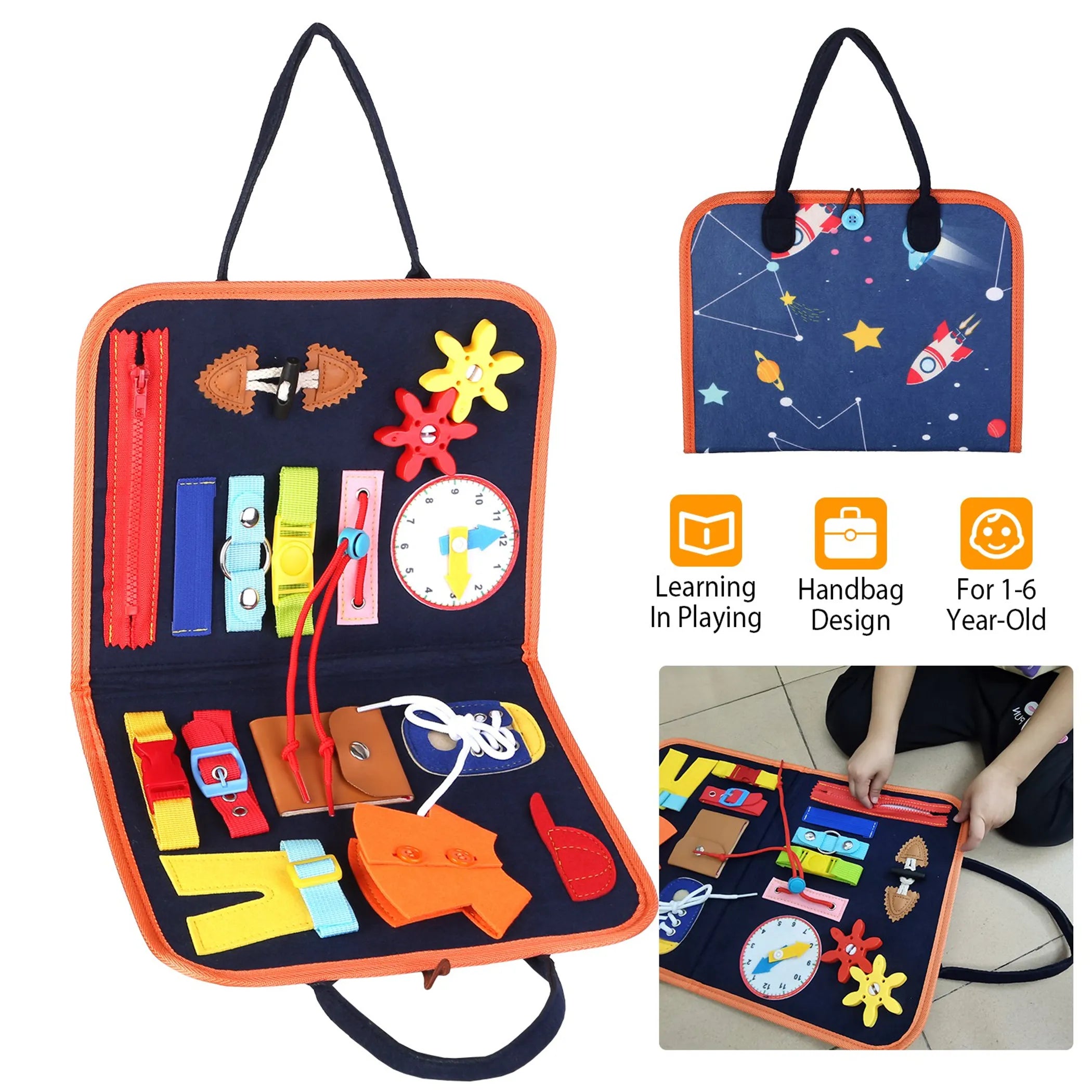 Kids Busy Board Sensory Activity Board Preschool