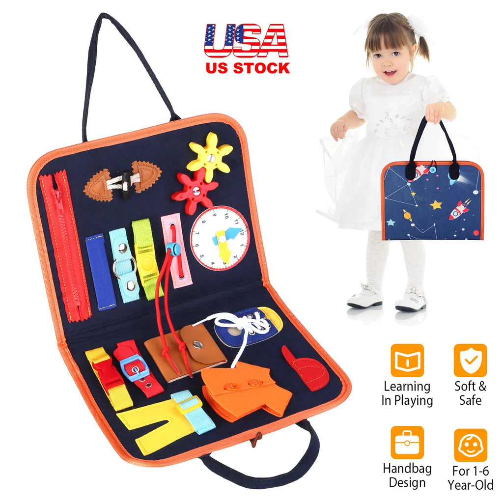 Kids Busy Board Sensory Activity Board Preschool
