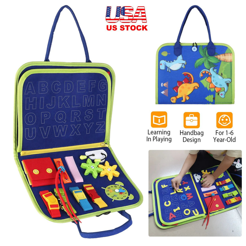 Kids Busy Board Sensory Activity Board Preschool Learning Toys