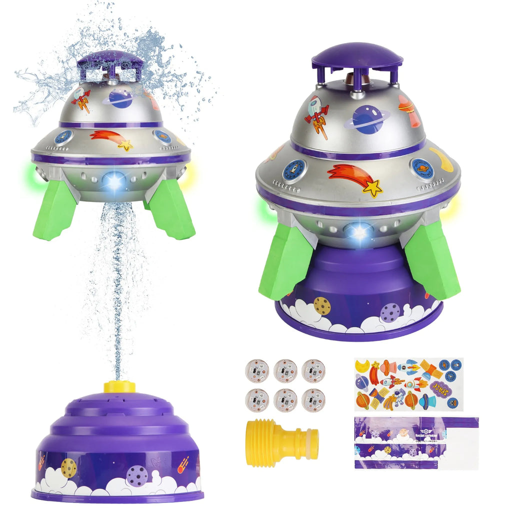 UFO Water Sprinkler Outdoor Summer Rocket Toy