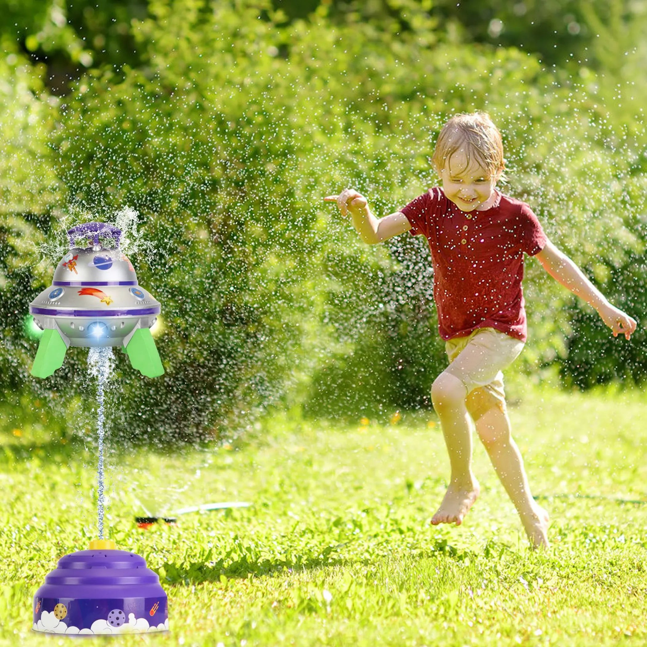 UFO Water Sprinkler Outdoor Summer Rocket Toy