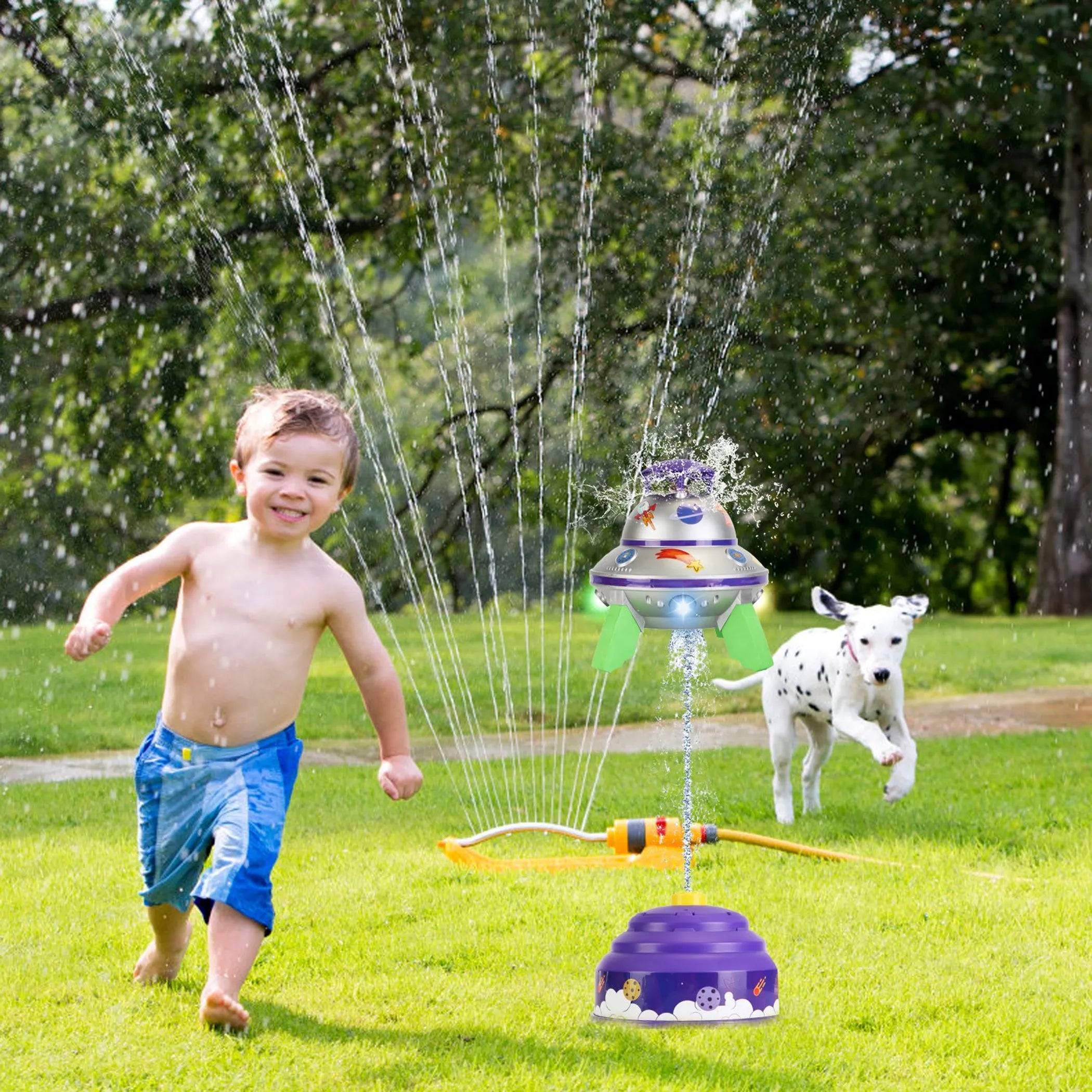 UFO Water Sprinkler Outdoor Summer Rocket Toy