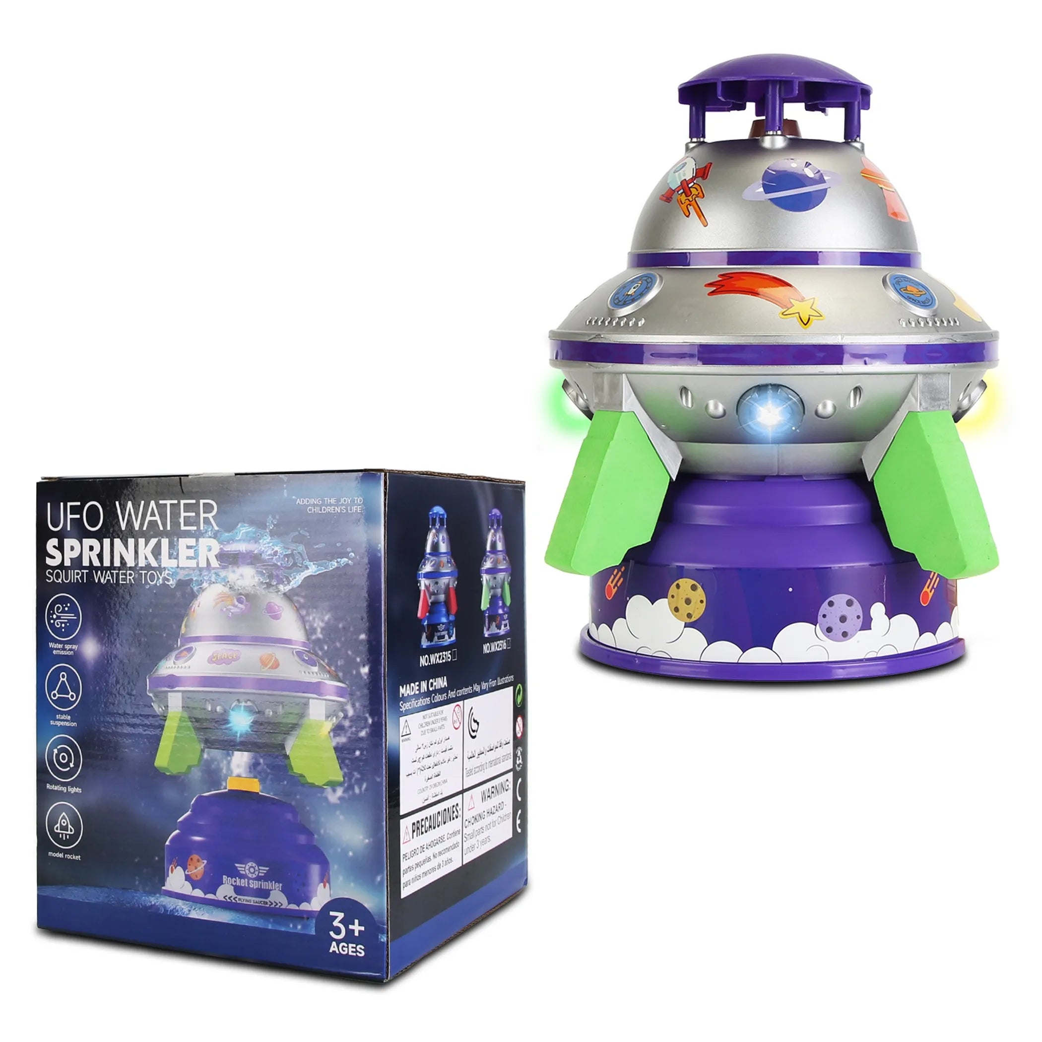 UFO Water Sprinkler Outdoor Summer Rocket Toy
