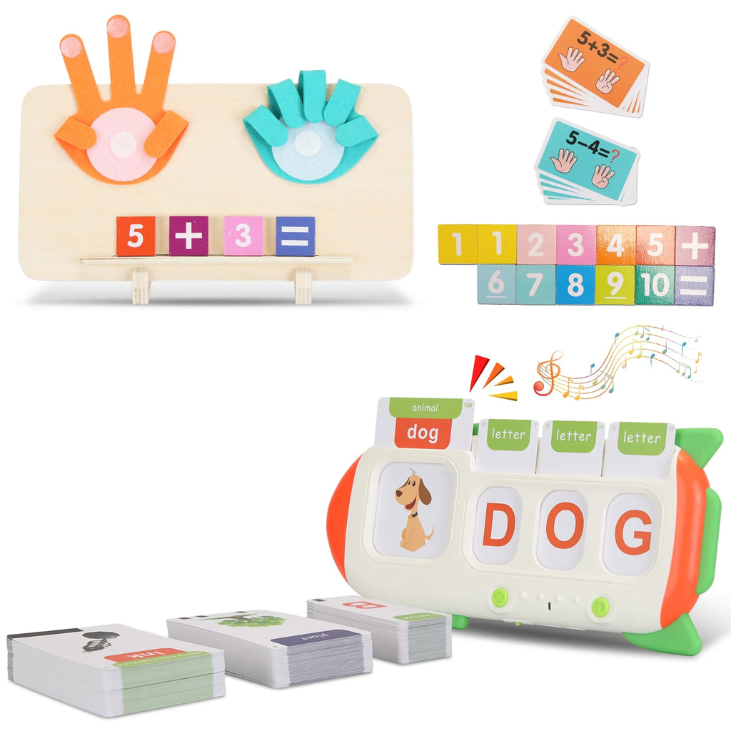 Talking Flash Cards and Finger Counting Math Board