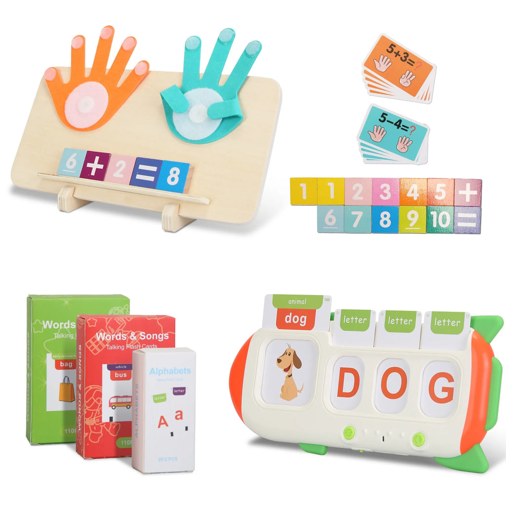 Talking Flash Cards and Finger Counting Math Board