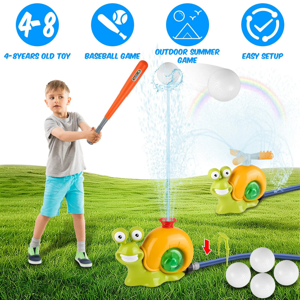 2 In 1 Snail Water Sprinkler Baseball Toy