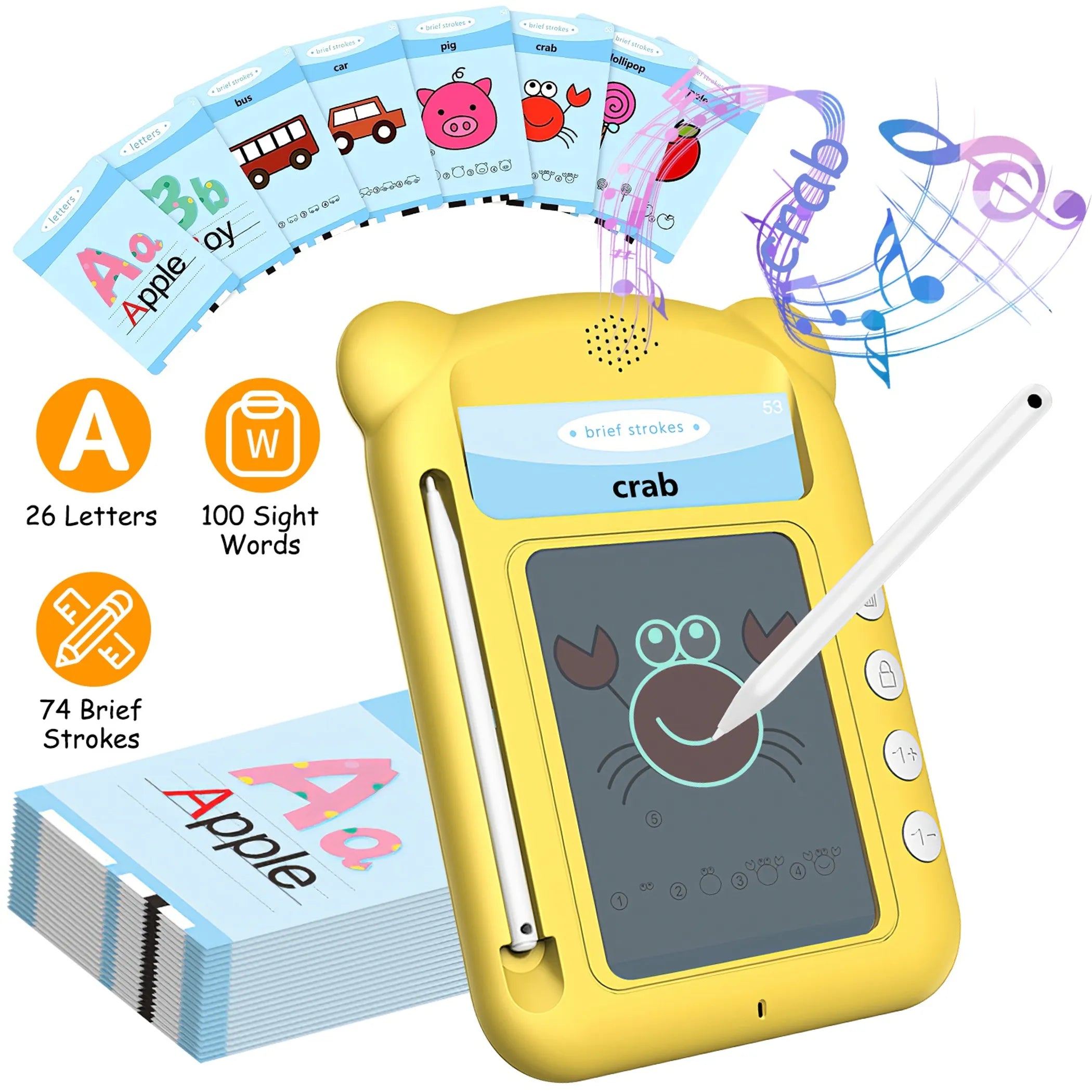 100 Words Talking Flash Cards 5.5In Toddler LCD