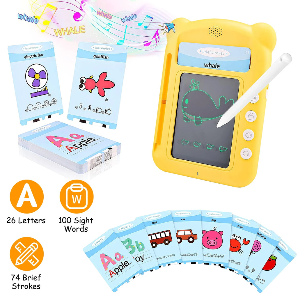 100 Words Talking Flash Cards 5.5In Toddler LCD