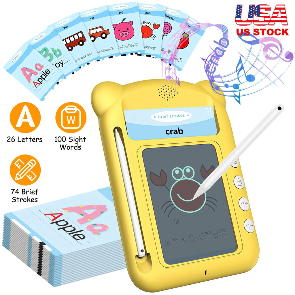 100 Words Talking Flash Cards 5.5In Toddler LCD