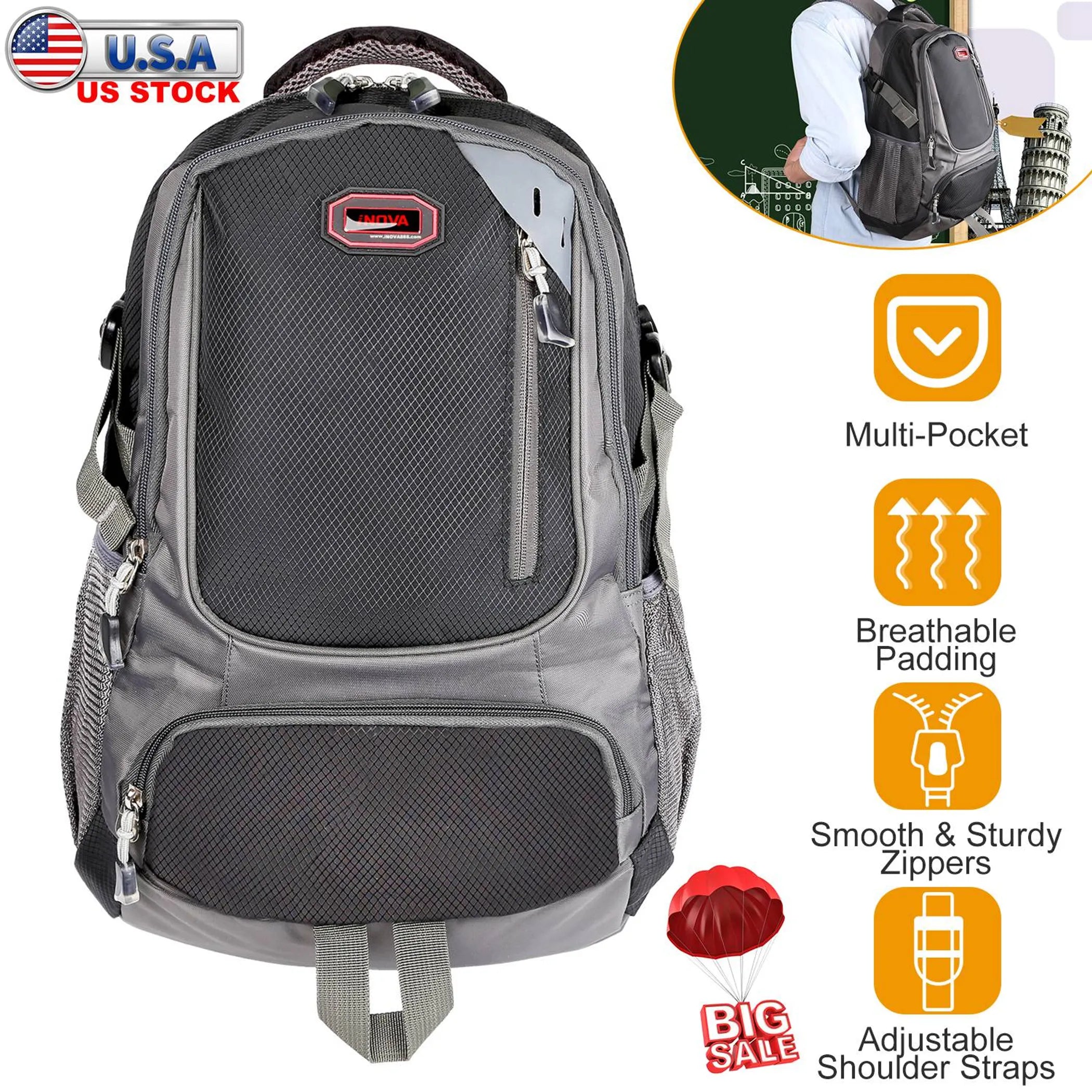 Unisex School Backpack Casual Travel Shoulder Bag