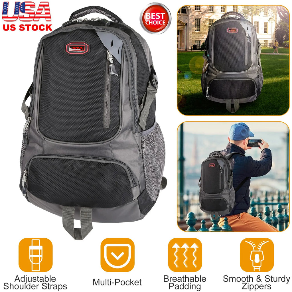 Unisex School Backpack Casual Travel Shoulder Bag